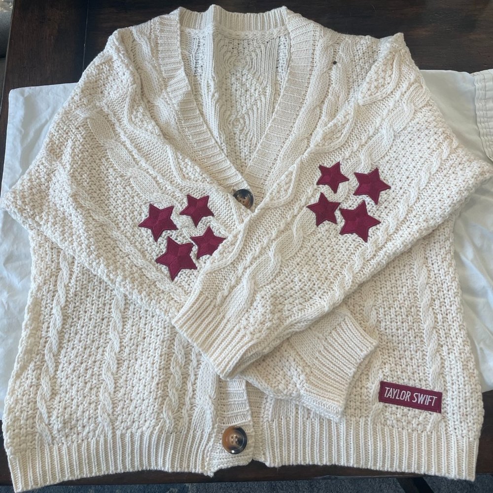 Taylor Swift Beige "RED" Cardigan